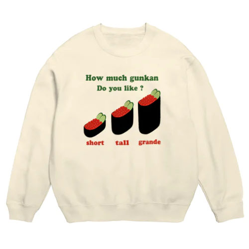 いくら軍艦 ショート,トール,グランデ Crew Neck Sweatshirt