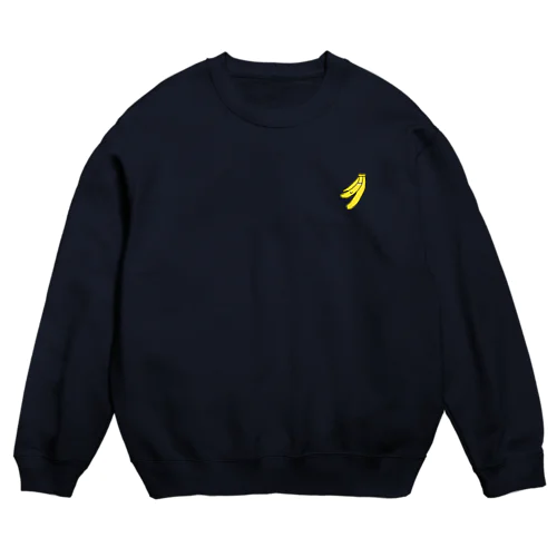 真顔バナナ 黒系 Crew Neck Sweatshirt