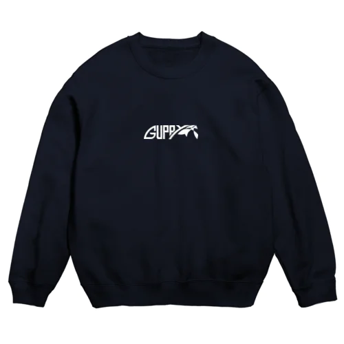 GUPPYロゴ(白) Crew Neck Sweatshirt