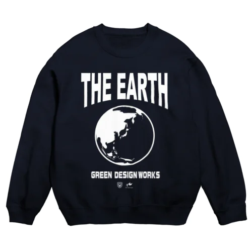 THE EARTH　スウェット（白インク）１４色 Crew Neck Sweatshirt