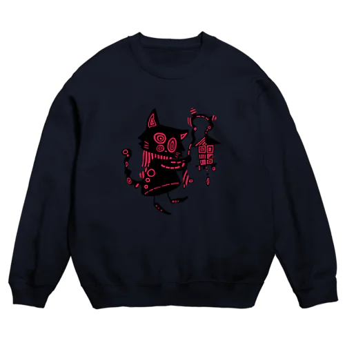 赤信号(猫) Crew Neck Sweatshirt