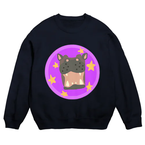 どうぶつYA応援アイコンカバさん Crew Neck Sweatshirt