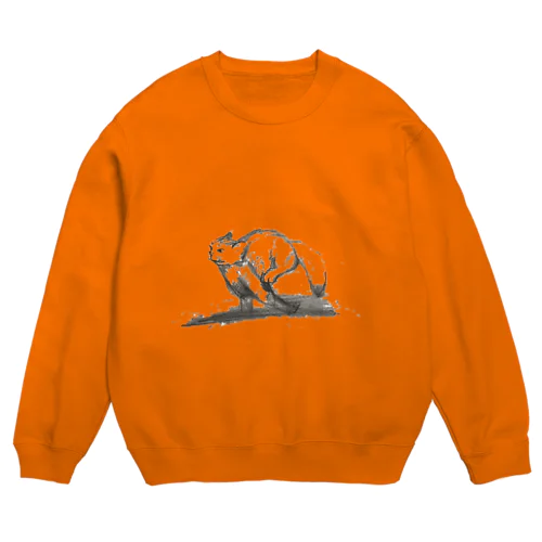 躍動感猫 Crew Neck Sweatshirt