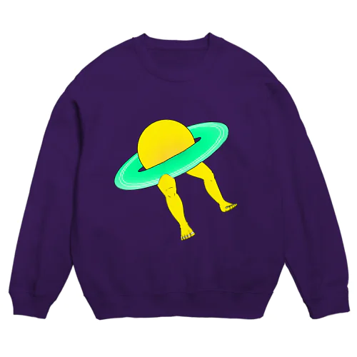 足の生えた星 Crew Neck Sweatshirt