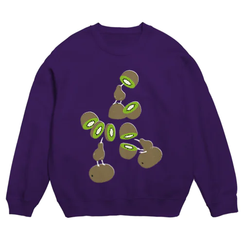 キウイとキーウィ Crew Neck Sweatshirt