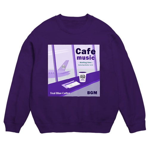 Cafe music - Waiting time - Crew Neck Sweatshirt
