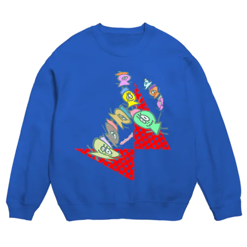 よわったこまったどこいった Crew Neck Sweatshirt