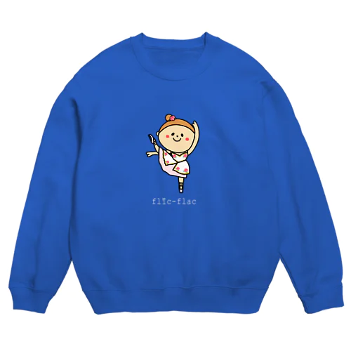 フリフラ　フローラちゃん（ロゴホワイト） Crew Neck Sweatshirt