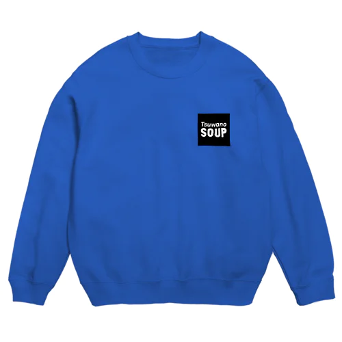 ブラック白文字ロゴ Crew Neck Sweatshirt