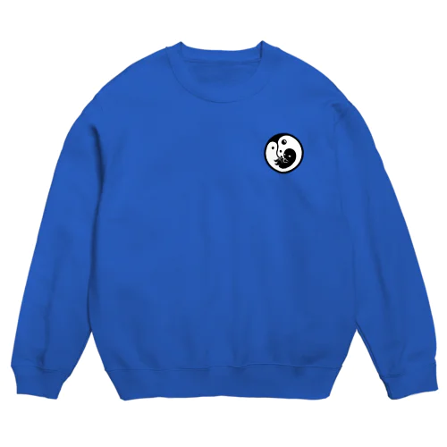 黒胎児ちゃん（白強調） Crew Neck Sweatshirt