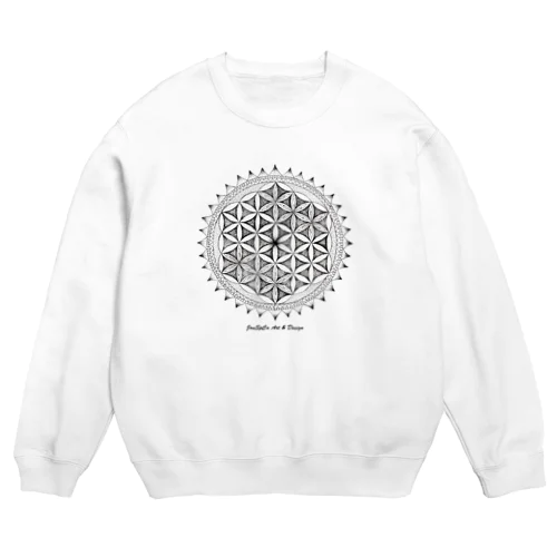 フラワーオブライフ「はなまんだら」 Crew Neck Sweatshirt