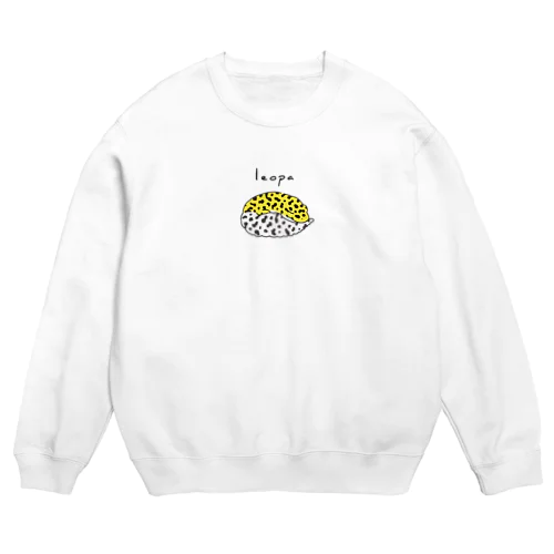 まるまるレオパ(ハイイエロー) Crew Neck Sweatshirt