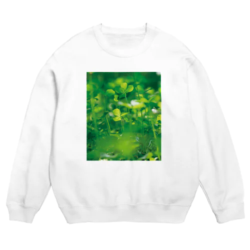 癒しの風景（クローバー） Crew Neck Sweatshirt