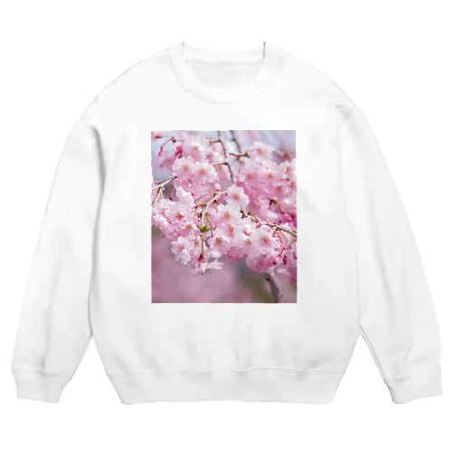 癒しの風景（八重桜） Crew Neck Sweatshirt