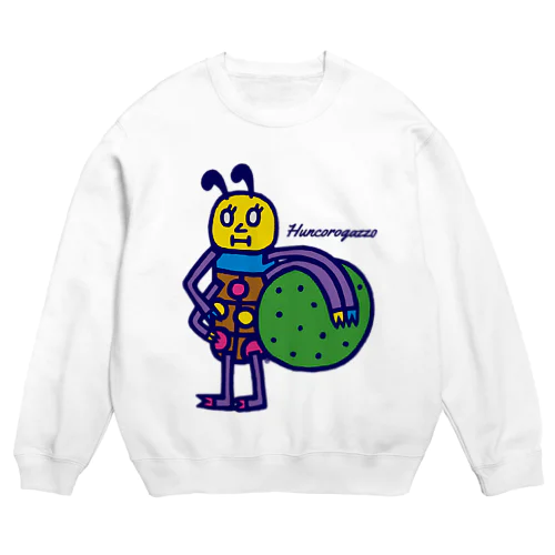 【audace × フクハラアキコ】フンコロガッソ 持つ Crew Neck Sweatshirt