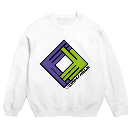 狐の窓 (紫×緑) Crew Neck Sweatshirt