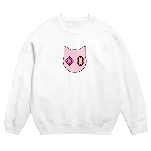 宝石の目　ピンク Crew Neck Sweatshirt