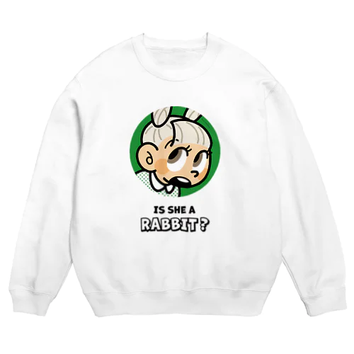 Rabbit Girl💚 Crew Neck Sweatshirt