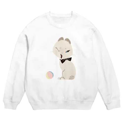 こねこのすず(ボール) Crew Neck Sweatshirt