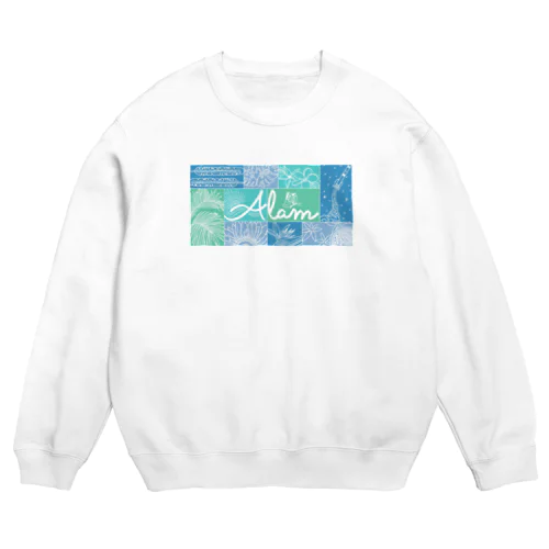 ALAM Ubin / BLUE Crew Neck Sweatshirt