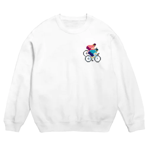 ふたりride（青・赤） Crew Neck Sweatshirt