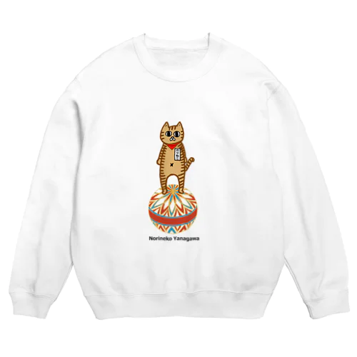 のりねこ柳川　毬乗りこてつ隊長 Crew Neck Sweatshirt