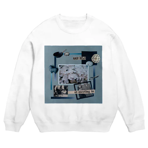 白黒の離陸 Crew Neck Sweatshirt