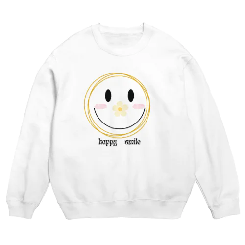 幸せ笑顔 Crew Neck Sweatshirt