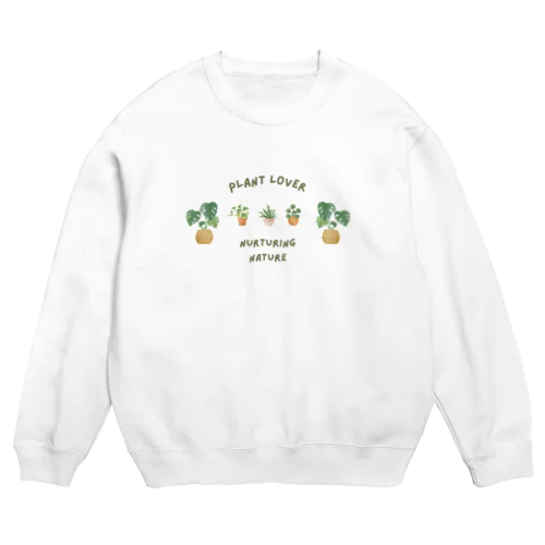 植物愛好家 Crew Neck Sweatshirt