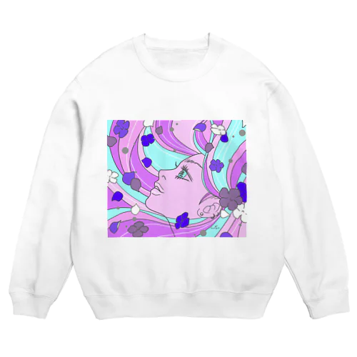 あじさい（６月の誕生花） Crew Neck Sweatshirt