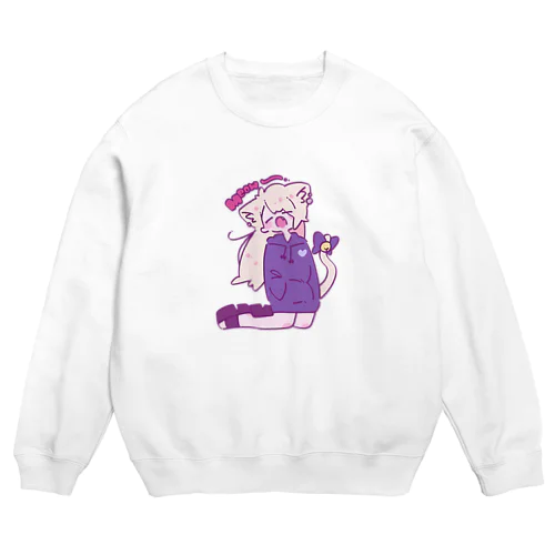 なにも知らないねこ Crew Neck Sweatshirt