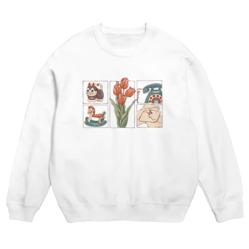 チューリップと愉快な仲間たち Crew Neck Sweatshirt