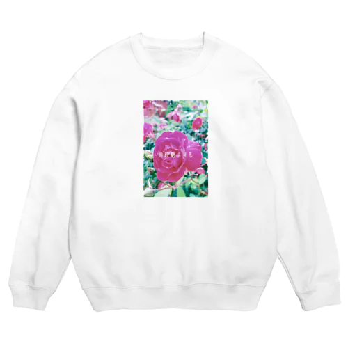 実家の花1(薔薇) Crew Neck Sweatshirt