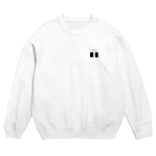 オープンザドア（黒イラスト小） Crew Neck Sweatshirt