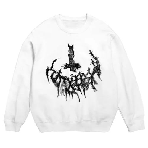 退廃白 Crew Neck Sweatshirt