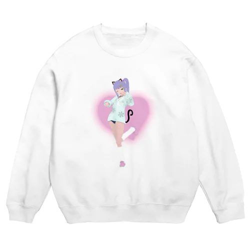 【B】あざと可愛いねこ娘･東雲ゆいスウェット Crew Neck Sweatshirt