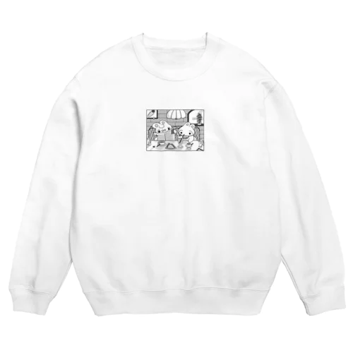 レトロな喫茶店🍮 Crew Neck Sweatshirt