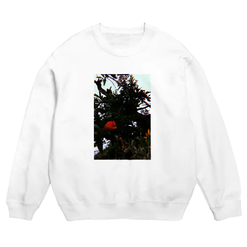 夏の向日葵と紅一点 Crew Neck Sweatshirt