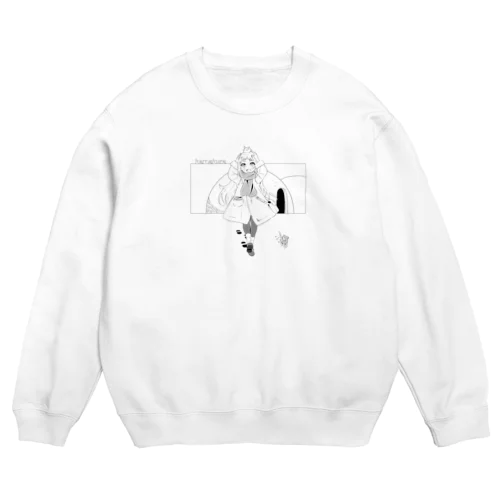 雪うさぎと女の子 Crew Neck Sweatshirt