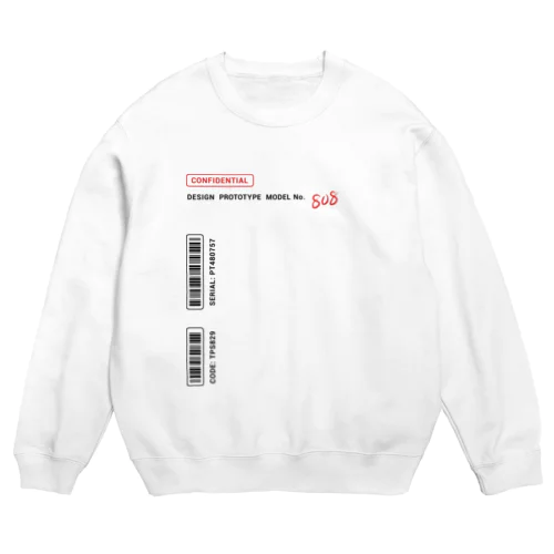 試作品の服（白） Crew Neck Sweatshirt