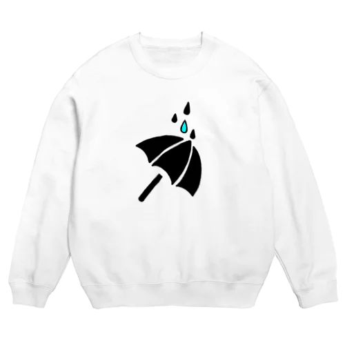 雨男雨女(黒) Crew Neck Sweatshirt