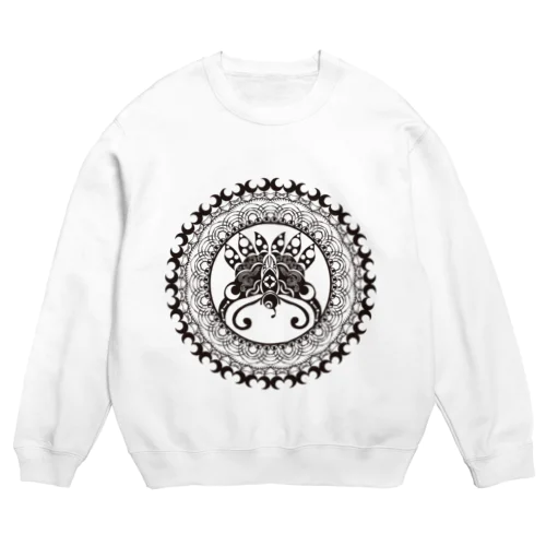 星月夜蝶曼荼羅 Crew Neck Sweatshirt