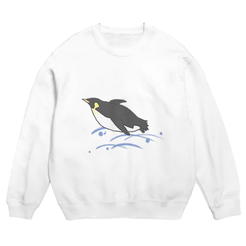飛ぶペンギン Crew Neck Sweatshirt