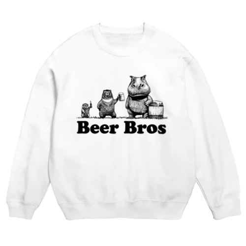 ビール3兄弟 Crew Neck Sweatshirt