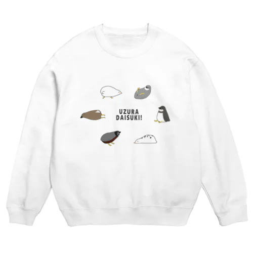 うずらサークル黒フチ Crew Neck Sweatshirt