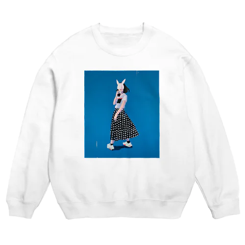 blue girl Crew Neck Sweatshirt