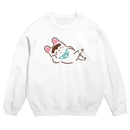 ごろ寝いぬはりこ Crew Neck Sweatshirt