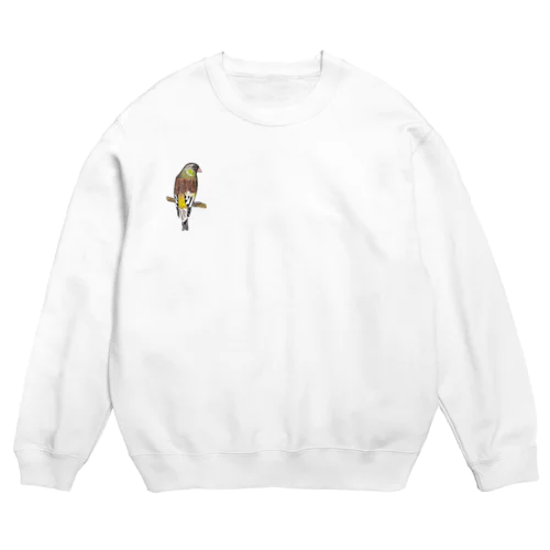 [森図鑑]カワラヒワ Crew Neck Sweatshirt