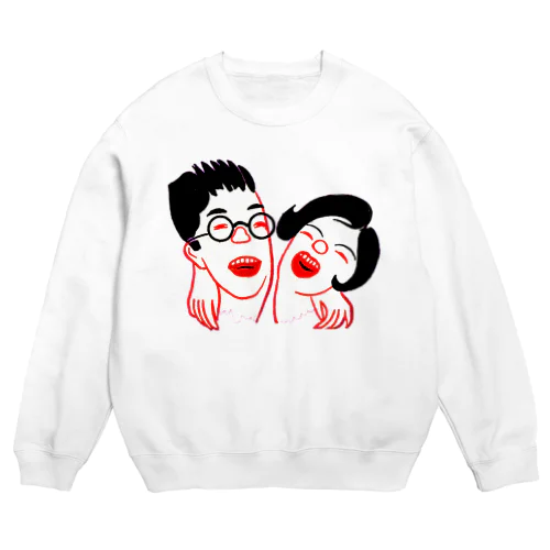 爆笑カップル Crew Neck Sweatshirt