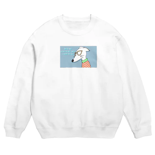 いかしたイタグレくん Crew Neck Sweatshirt